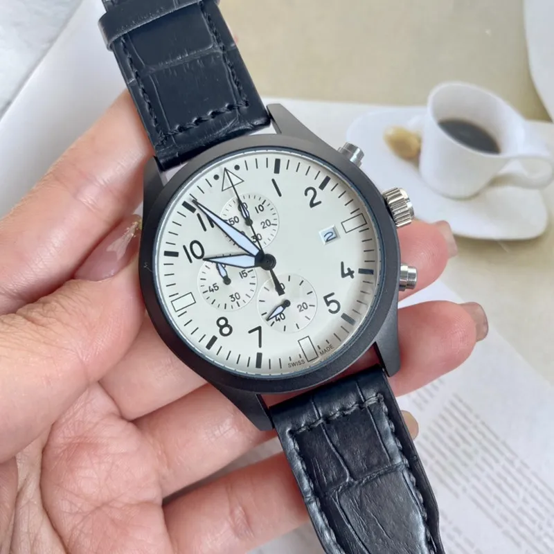 Wrist Watches for men 2023 mens Watches All dials work Quartz Watch High Quality Top Luxury Brand Chronograph Clock Iw Fashion leather Strap Montre de luxe Type
Wrist Watches for men 2023 mens Watches All dials work Quartz Watch High Quality Top Luxury Brand Chronograph Clock Iw Fashion leather Strap Montre de luxe Type