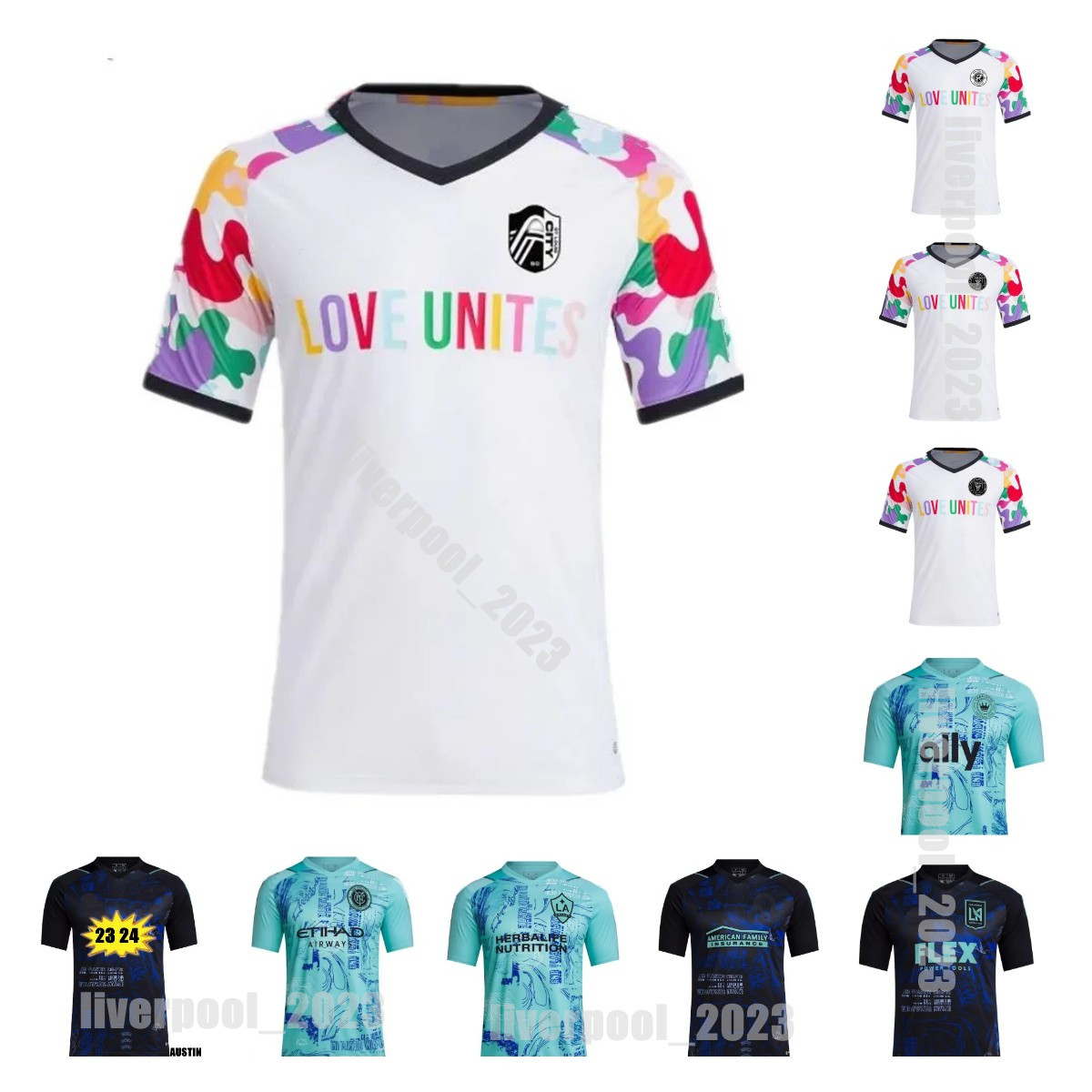 MLS pride pre-match 2023 LA Galaxy LAFC MMinnesota Soccer Jerseys 23 24 St. L ouis City Football Shirts Atlanta Inter United FC Miami Louis''RED' One Planet BECKHAM uniform, 14
MLS pride pre-match 2023 LA Galaxy LAFC MMinnesota Soccer Jerseys 23 24 St. L ouis City Football Shirts Atlanta Inter United FC Miami Louis''RED' One Planet BECKHAM uniform, 14
