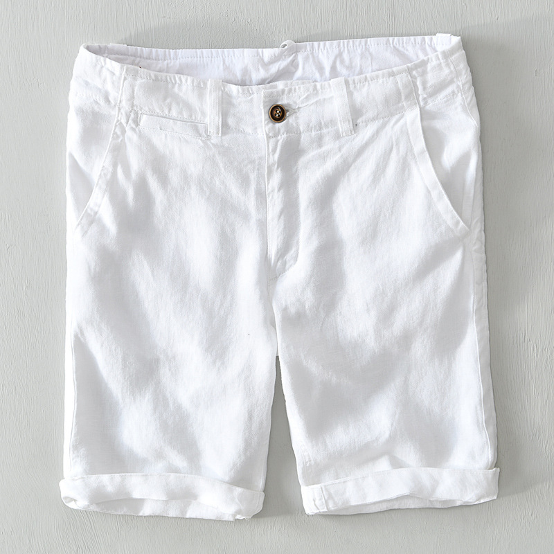 Men's Shorts 100% Pure Linen Shorts Fpr Men Summer Fashion Loose Beach Holiday Shorts Man Casual Shorts Plus Size Y2894 230519
