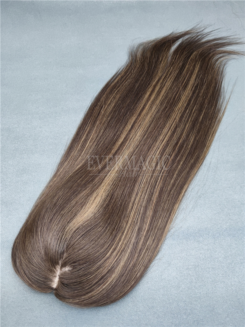New Coming Stock Human Hair pieces Skin Scalp Base Toppers Toupee for Alopecia hair loss Thinning Women