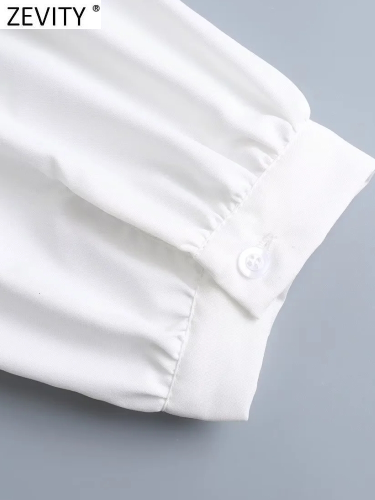 Basic Casual Dresses Zevity Women Fashion V Neck Lace Crochet Patchwork White Mini Dress Female Chic Long Sleeve Lace Up A Line Vestidos DS1905 230519