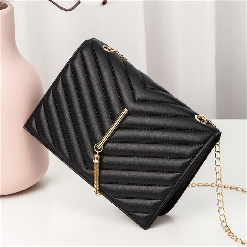 Waist Bags Women PU Leather Trend Lingge Crossbody Bag Fashion V Pattern Lattice Small Shoulder White Black Travel 23519