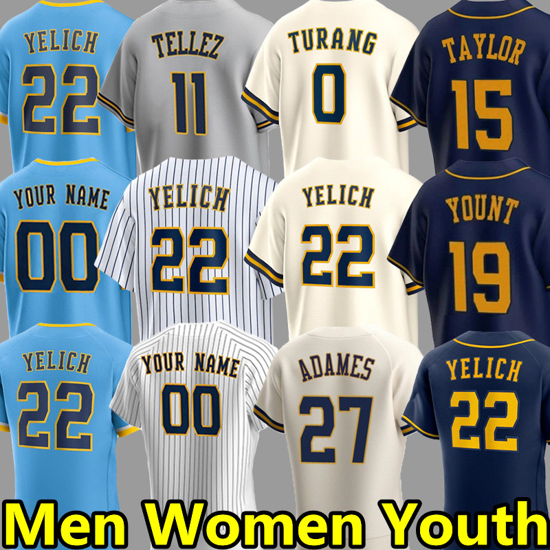 22 Christian Yelich Baseball Jerseys Corbin Burnes Willy Adames Rowdy Tellez Robin Yount Brice Turang William Contreras Joey Wiemer Luis Urias Luke Voit Jersey, Men's color 7
22 Christian Yelich Baseball Jerseys Corbin Burnes Willy Adames Rowdy Tellez Robin Yount Brice Turang William Contreras Joey Wiemer Luis Urias Luke Voit Jersey, Men's color 7