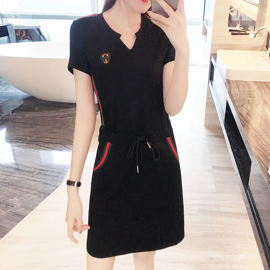 Basic Casual Dresses Elegant Casual V-neck Short Sleeve Solid Color Simple Comfortable White Dress Straight Loose Draw String Women's Clothing 23