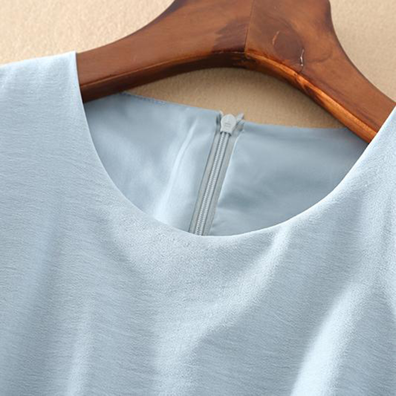 Basic Casual Dresses Women Fashion O-Neck Pleated Dress Streetwear Summer Sleeveless Elegant Bodycon Dress High Quallity Solid Suit Dress With Belt 23