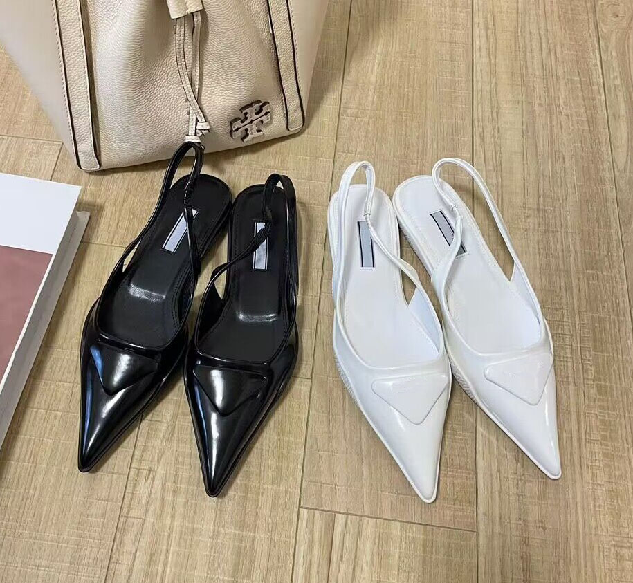 Women flat heel sandal sling back black leather shoes Brushed ballerina flats pointe toe luxury designer lady cool shoes
Women flat heel sandal sling back black leather shoes Brushed ballerina flats pointe toe luxury designer lady cool shoes