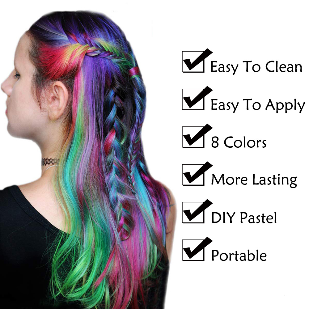 Hair Colors Color Chalk Powder Temporary Spray DIY Women Pastels Salon Portable Beauty Dye Colorful Paint Styling free shipping