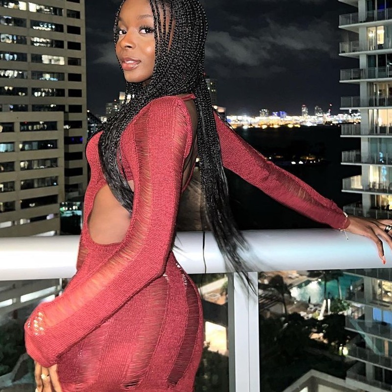 Basic Casual Dresse Dress Shredded Backless Long Sleeve Laddered Knit Mini Sexy Hollow Out striped Loose Sexy Club 230519