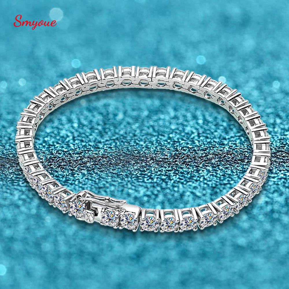 Bangle Smyoue 4/3mm Full High Carbon Diamond Tennis Bracelet 925 Sterling Silver Sparkling Created Moissanite Gemstone Bangle Jewelry
Bangle Smyoue 4/3mm Full High Carbon Diamond Tennis Bracelet 925 Sterling Silver Sparkling Created Moissanite Gemstone Bangle Jewelry