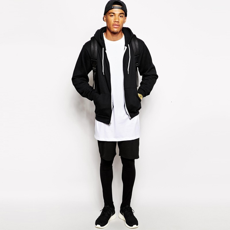 Men's T-Shirts Men's Cotton Clothing White Long T Shirt Hip Hop Men T-Shirt Long Length Man Tops Tee Long Line Tshirt For Male 230519