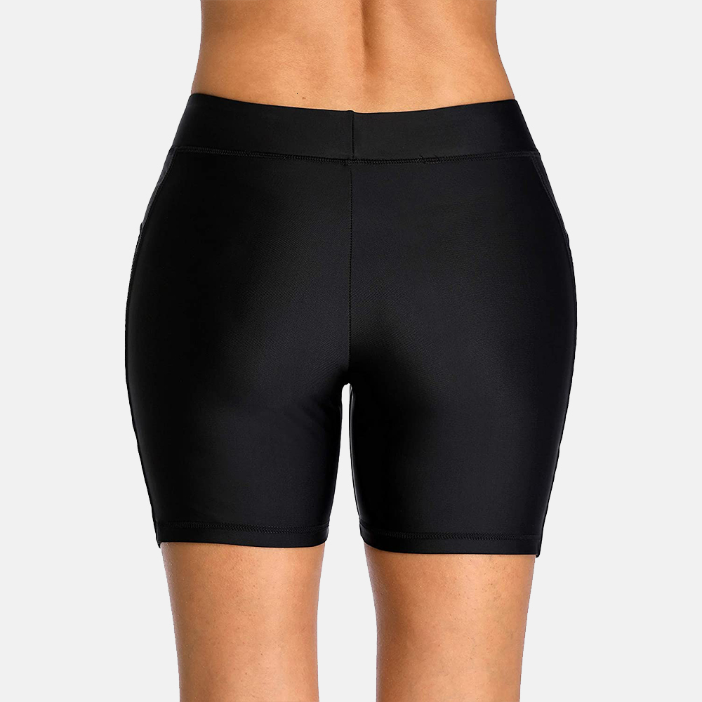 Swim Wear Anfilia Women's Boyleg Trunks High Waisted Lace Hollow Out Board Shorts Swimming 230519