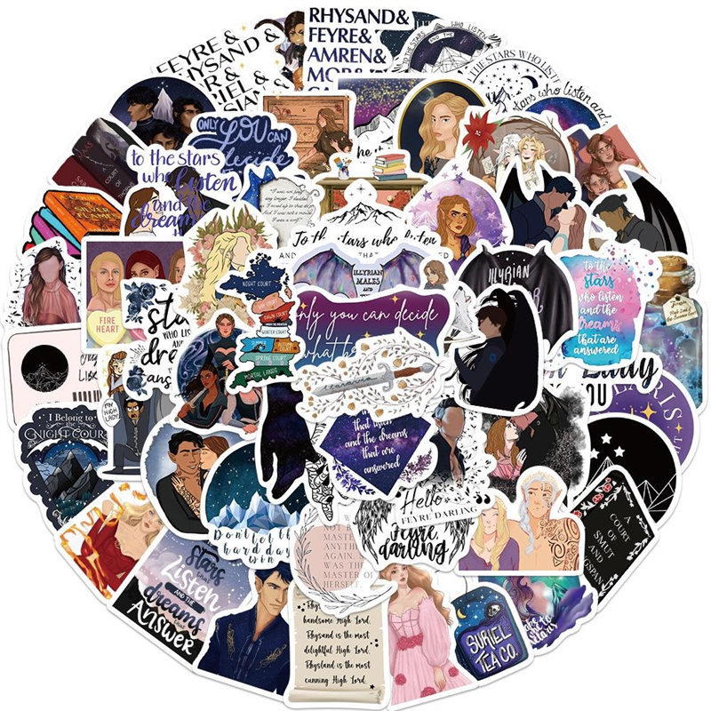 60Pcs Cartoon Acotar Merchandise Sticker Graffiti Kids Toy Skateboard car Motorcycle Bicycle Sticker Decals Wholesale