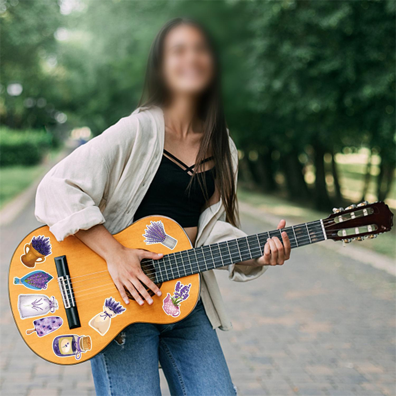 50Pcs Lavender Sticker Romantic Plants Flower Graffiti Kids Toy Skateboard car Motorcycle Bicycle Sticker Decals Wholesale