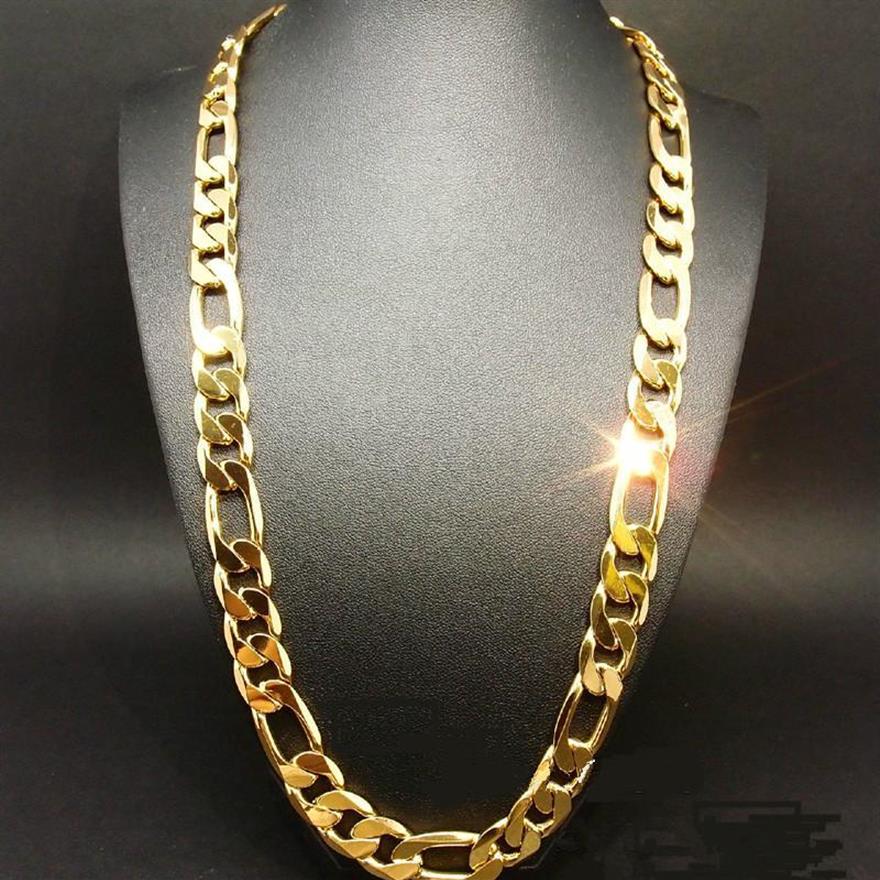 chain Heavy 98g 12mm Yellow Gold Filled Statement Necklace Men Figaro Chain Jewelry267v
chain Heavy 98g 12mm Yellow Gold Filled Statement Necklace Men Figaro Chain Jewelry267v