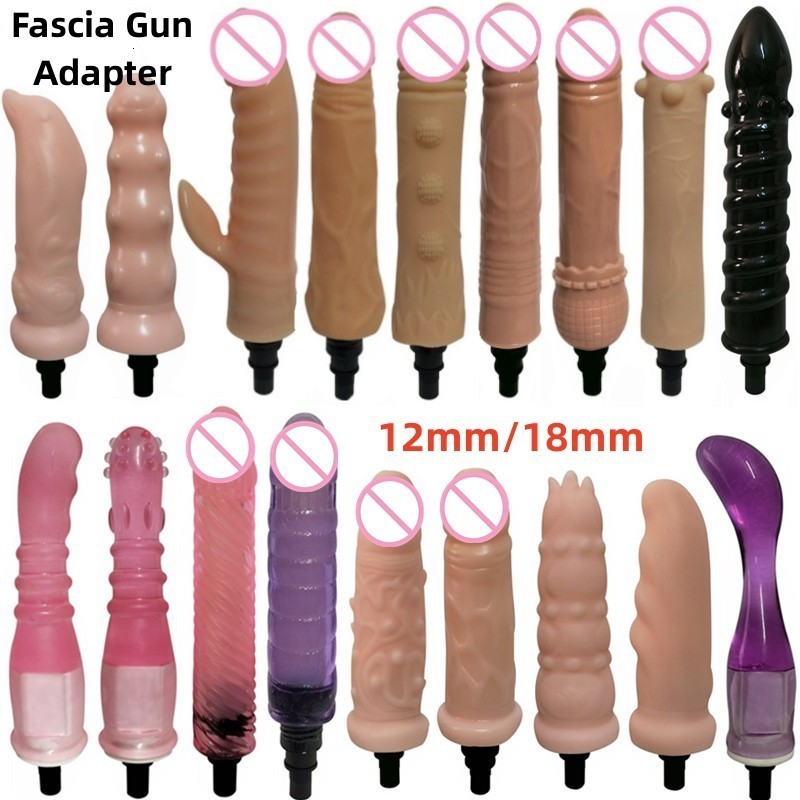 Adult Toys Fascia Massage Gun Head Adapter Sex Machine Accessories Vagina Anal Stimulate Dildos Vibrator Female Masturbator Adult Sex Toys 230519