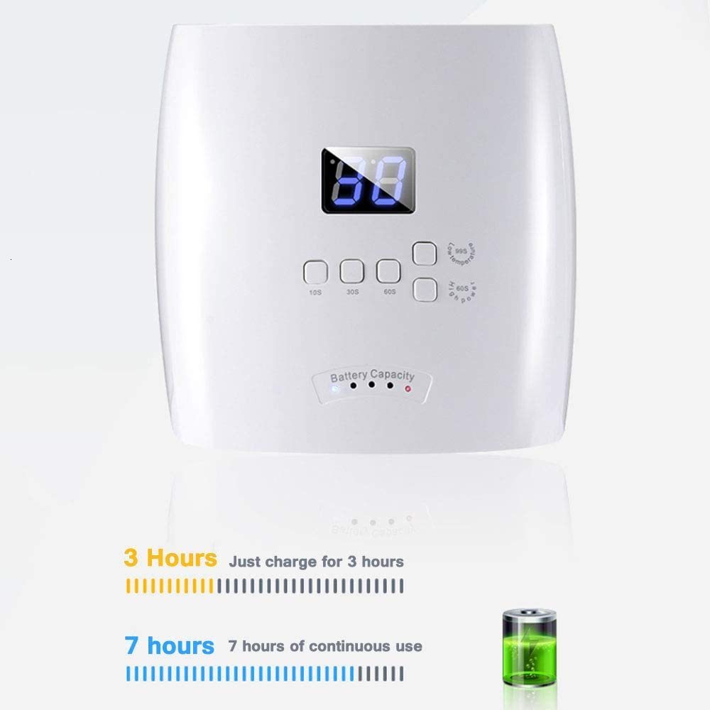 Nail Dryers Built-in Battery 30LEDs Nail UV Lamp Rechargeable Wireless Gel Polish Dryer Professional Manicure Light Cordless Nail Art Tools 230520