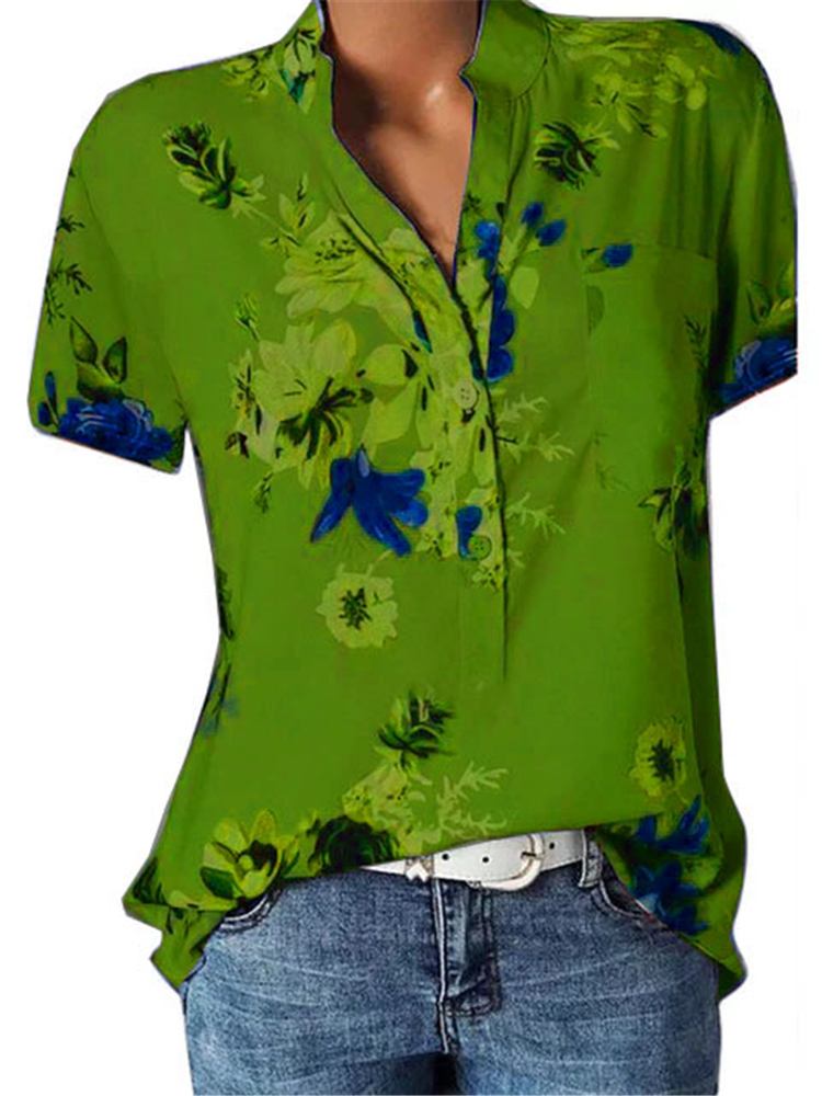 Womens Blouses Shirts blouse shirt large size casual Vneck short sleeve women 230519