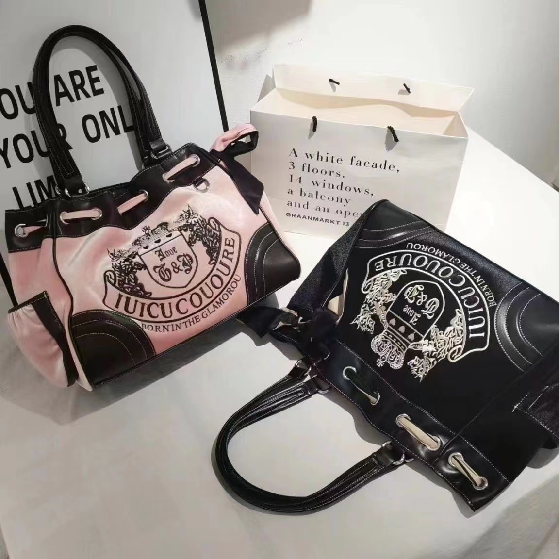 Evening Bags Y2K Vintage Fashionable Girl Hit Color Texture Velvet Embroidery LargeCapacity Shoulder Tote Female Purse Chic Bag 230519