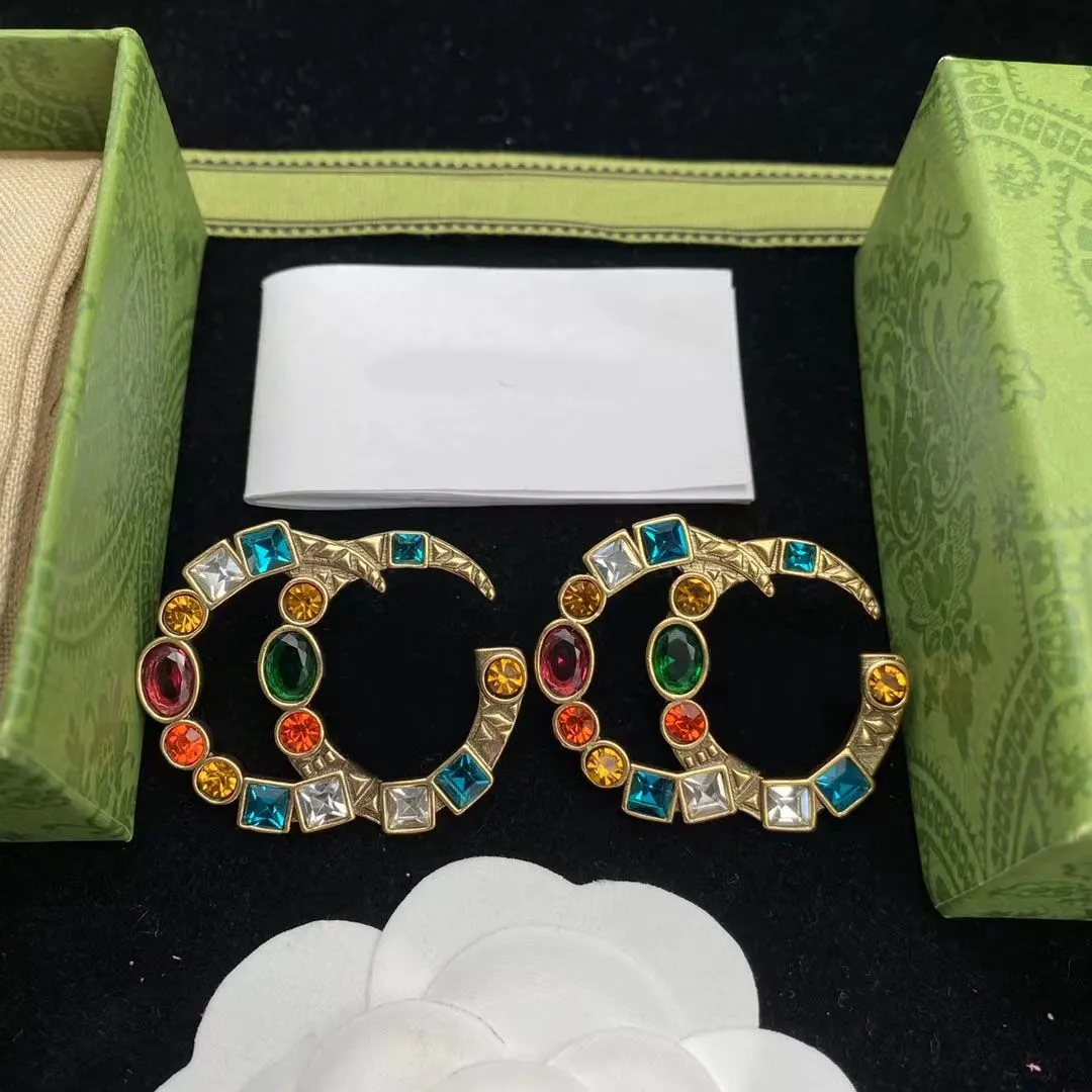 Stud Earrings 2022 New Luxury Brand Designer Vintage Color Diamond Gemstone Fashion Earring Wedding Party Christmas High Quality with Box and Stamp
Stud Earrings 2022 New Luxury Brand Designer Vintage Color Diamond Gemstone Fashion Earring Wedding Party Christmas High Quality with Box and Stamp