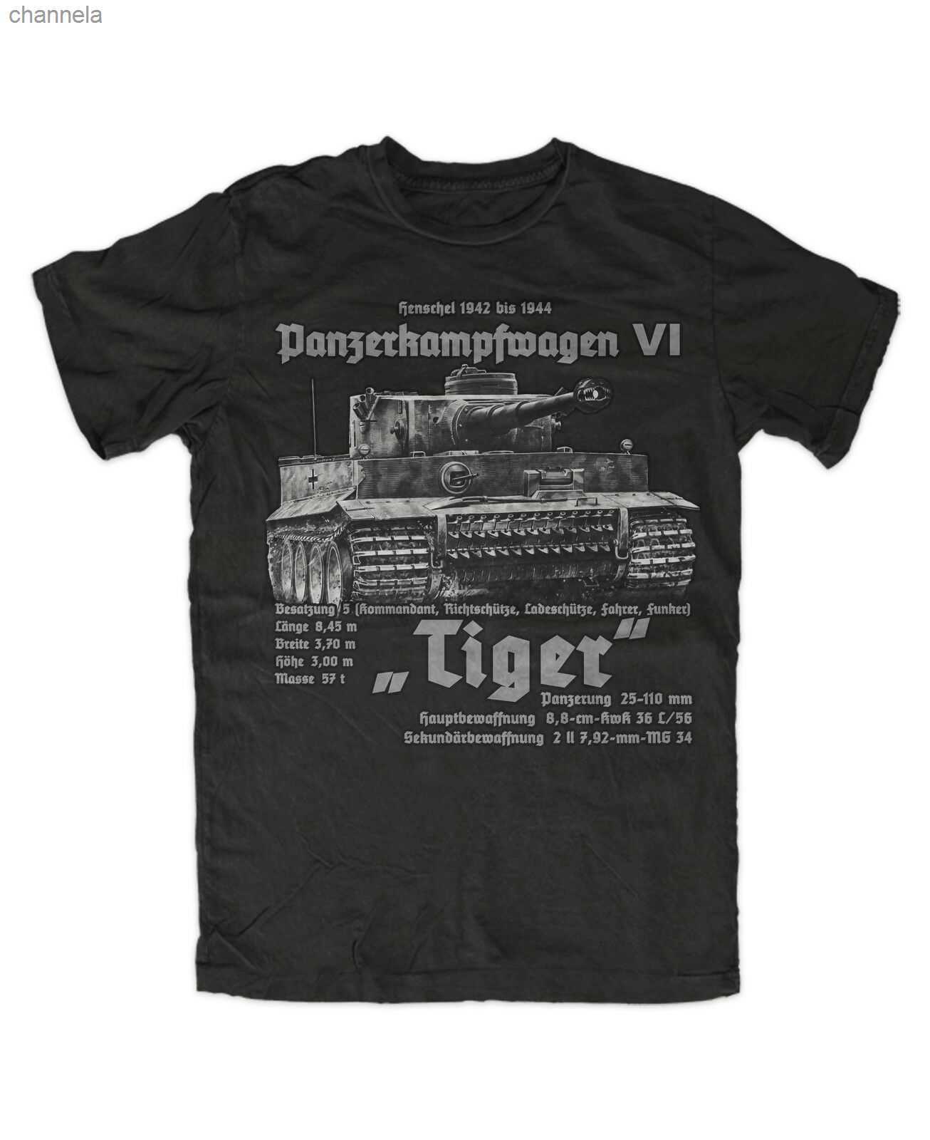 Men's T-Shirts WW2 Wehrmacht Tank Force King Tiger Tank T-Shirt. Summer Cotton Short Sleeve O-Neck Mens T Shirt New S-3XL Z260207