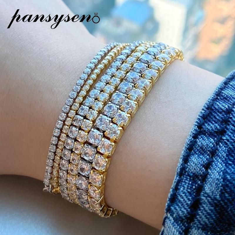 Bangle PANSYSEN Classic Solid 925 Sterling Silver 2MM Round Cut Simulated Moissanite Diamond Bracelets for Women Luxury Fine Jewelry
Bangle PANSYSEN Classic Solid 925 Sterling Silver 2MM Round Cut Simulated Moissanite Diamond Bracelets for Women Luxury Fine Jewelry