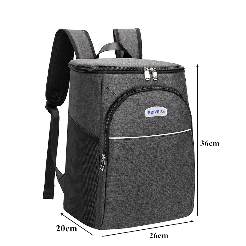 Ice PacksIsothermic Bags 18L Large Capacity Picnic Cooler Backpack Lunch Beer Thermal Insulated Box Double Zipper Outdoor Food Beverage Storage 230519