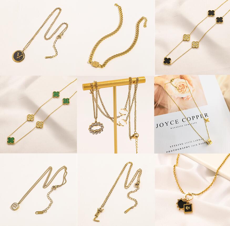 Never Fading Luxury Brand Necklaces Designer Stainless Steel Pendants Women Choker Link Chain Double Letter Choker Necklace 18K Gold Plated Jewelry Accessories
Never Fading Luxury Brand Necklaces Designer Stainless Steel Pendants Women Choker Link Chain Double Letter Choker Necklace 18K Gold Plated Jewelry Accessories