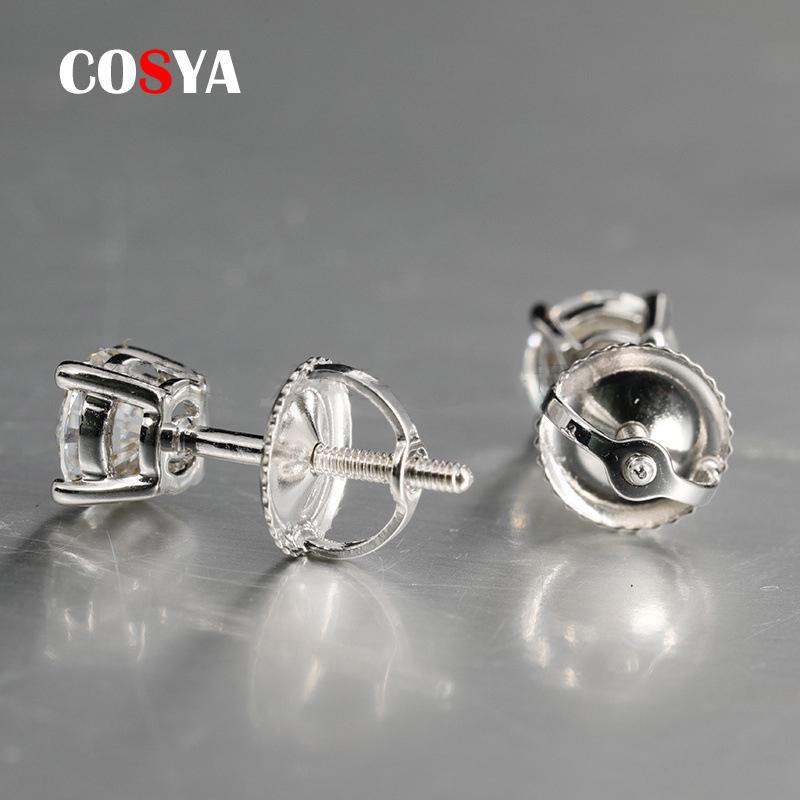 Knot COSYA Screw Earrings 2 Carat Moissanite Stud Earrings For Women 925 Sterling Silver Diamond Earrings Wedding Fine Jewelry Gifts
Knot COSYA Screw Earrings 2 Carat Moissanite Stud Earrings For Women 925 Sterling Silver Diamond Earrings Wedding Fine Jewelry Gifts