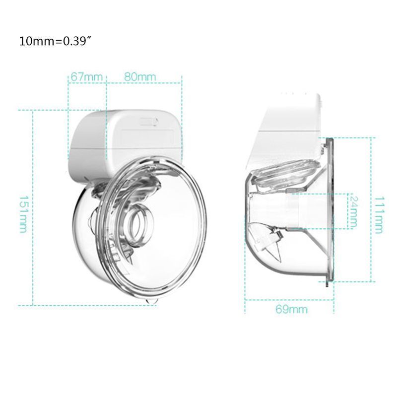 Breastpumps Electric Double Silent Wearable Automatic Milker HandsFree Portable Milk ctor USB Chargable 230519