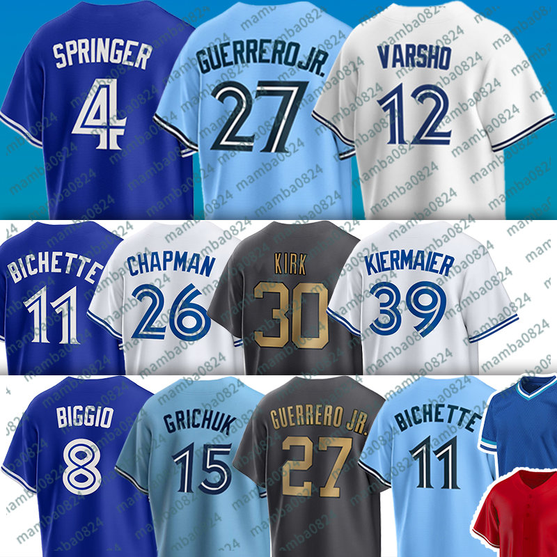 27 Vladimir Guerrero Jr. Baseball Jerseys George Springer Blue Jays Daulton Varsho Bo Bichette Matt Chapman Orelvis Martinez Jose Berrios Jansen Santiago Espinal, Men(lan niao)
27 Vladimir Guerrero Jr. Baseball Jerseys George Springer Blue Jays Daulton Varsho Bo Bichette Matt Chapman Orelvis Martinez Jose Berrios Jansen Santiago Espinal, Men(lan niao)