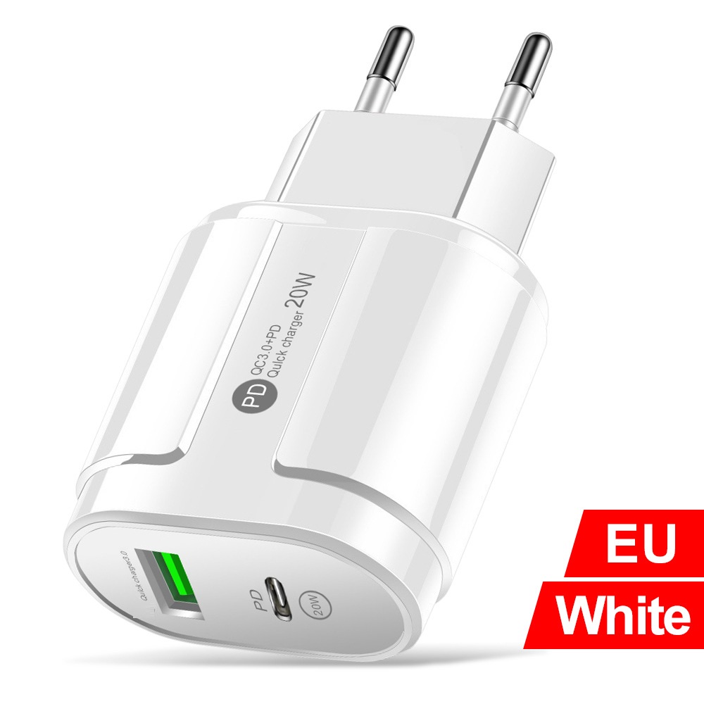 5V 2.4A 12W Dual Ports PD Quick Charging Charger USB-C Type c Power Adapters For IPhone 12 13 14 15 Samsung htc lg android phone