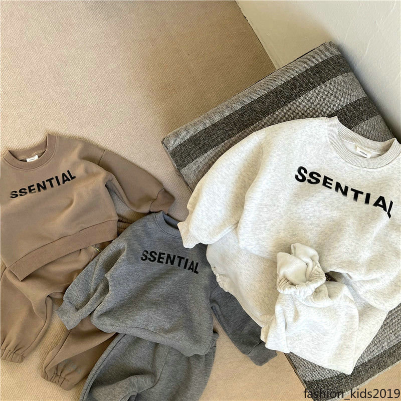 Sets Kids Clothing Sweaters Pants Thicken Warm Tracksuit Fashion Winter Autumn Girl Boy Clothes Toddler Cotton Children Sweatshirts Q240508