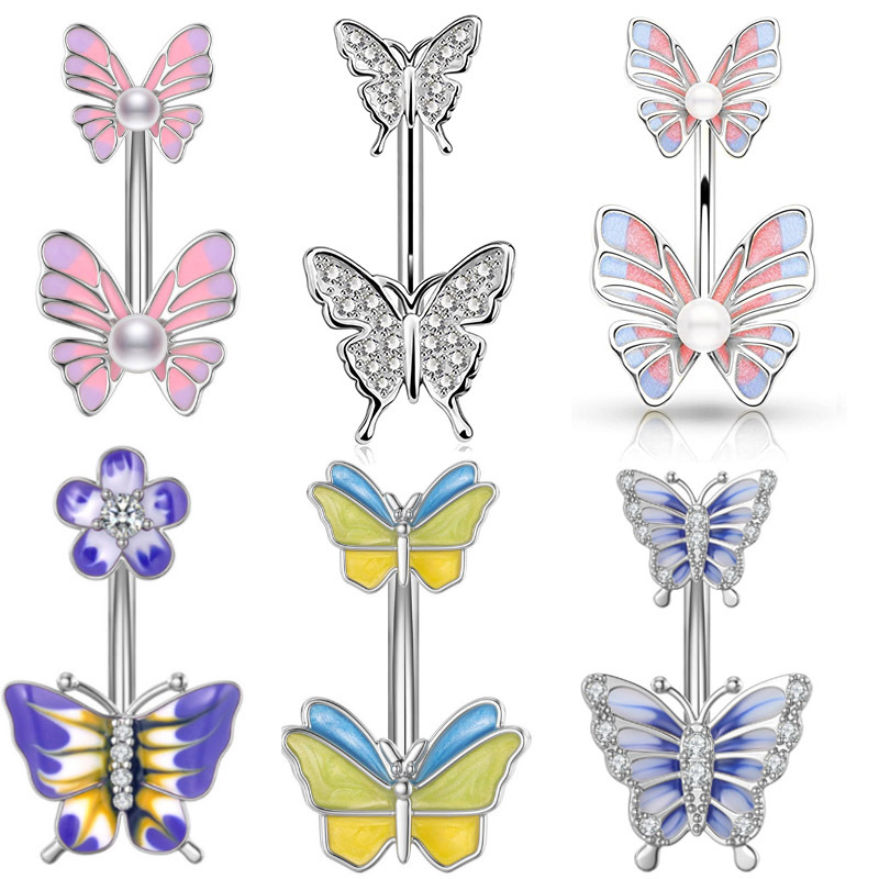 Navel Belly Button Rings Dangling Women Summer Butterfly Crystal Stainless Steel Piercing Body Jewlery 2023 New
Navel Belly Button Rings Dangling Women Summer Butterfly Crystal Stainless Steel Piercing Body Jewlery 2023 New