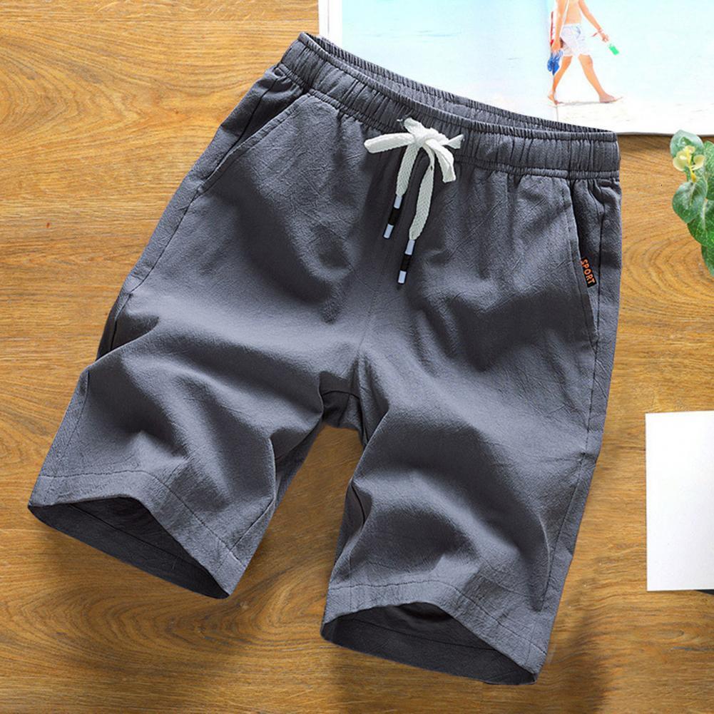 Mens Shorts Trendy Men Summer MidWaist Thin Elastic Waist Knee Length Pants Short Ice Silk 230519