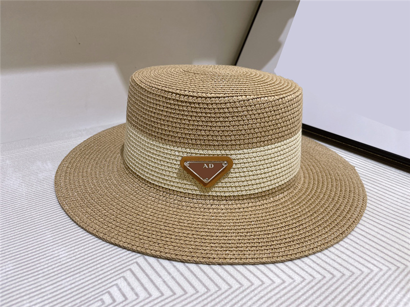 Luxury Designer Woven Wide Brimmed Hat Sun Hat Summer Women Wide Cap Adult Flat Top Visor Woven Straw Hats Letter Plaid Fashionable Cap, White 
Luxury Designer Woven Wide Brimmed Hat Sun Hat Summer Women Wide Cap Adult Flat Top Visor Woven Straw Hats Letter Plaid Fashionable Cap, White