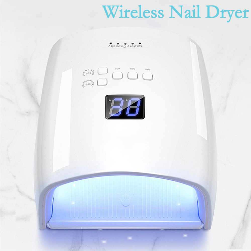 Nail Dryers Built-in Battery 30LEDs Nail UV Lamp Rechargeable Wireless Gel Polish Dryer Professional Manicure Light Cordless Nail Art Tools 230520