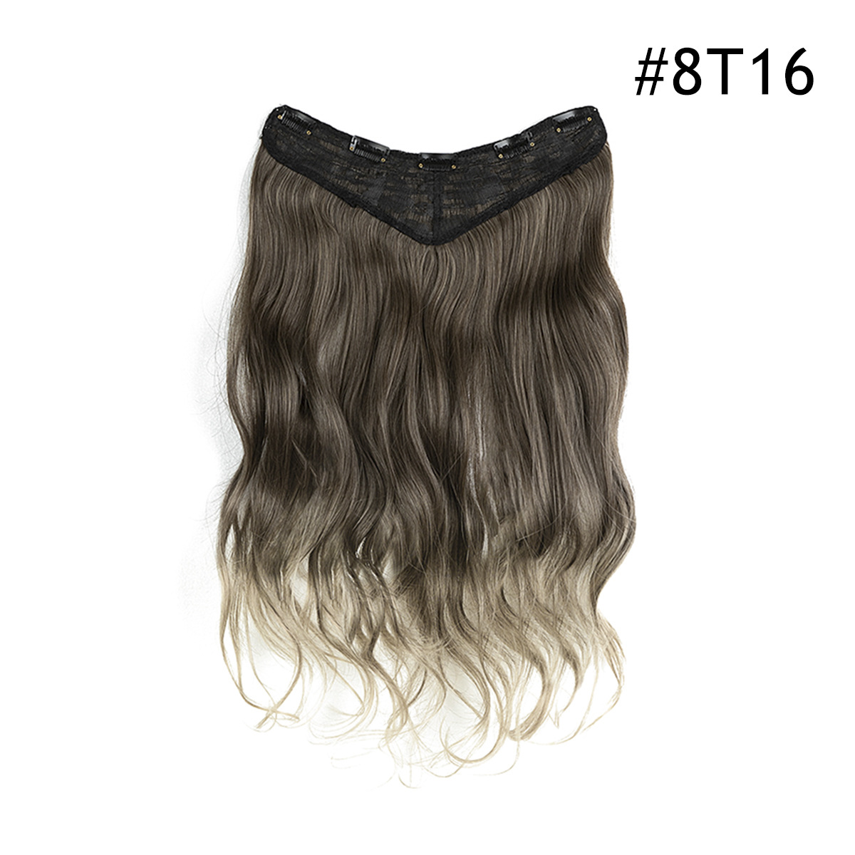 Synthetic Blonde Clip on in Hair Extensions Curly Hairpieces Heat Resistant Natural Fake Hair For Women