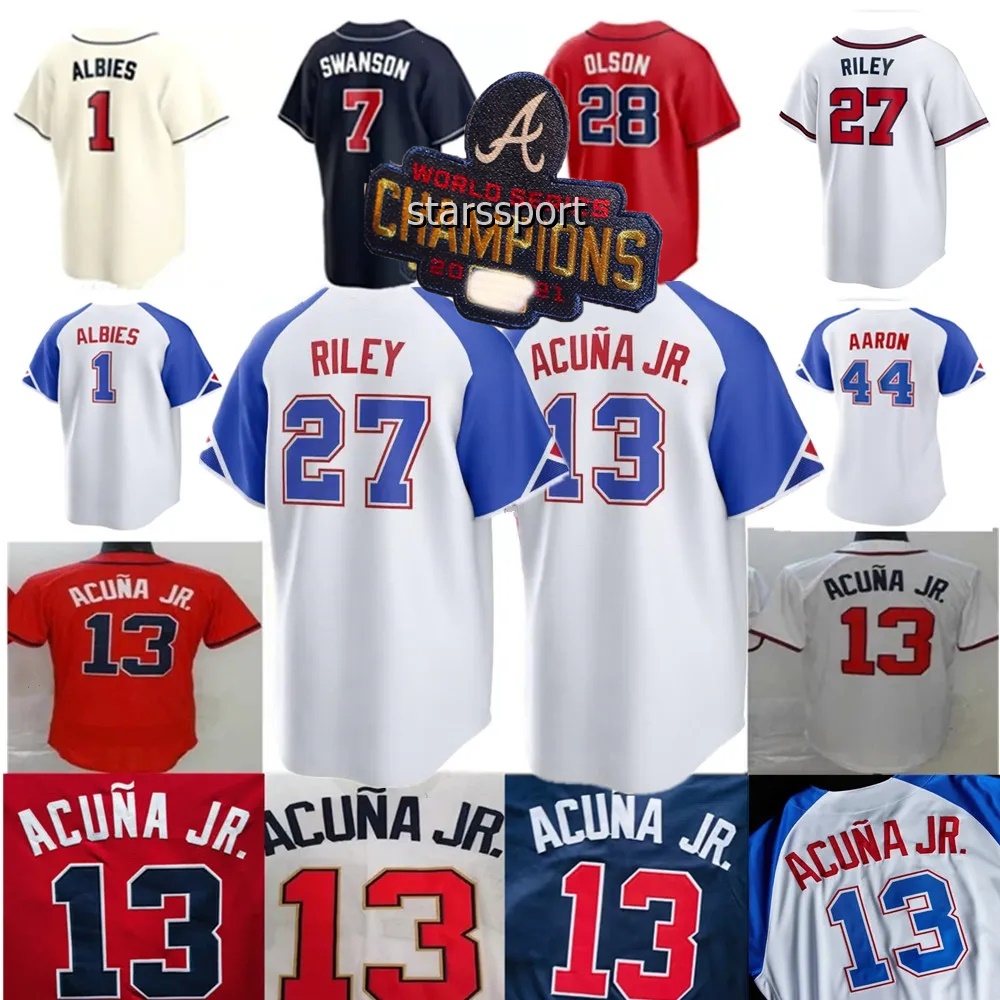 Top Quality 28 Matt Olson Jersey Freddie Freeman Dansby Swanson 10 Jones 13 Ronald Acuna Jr. Ozzie Albies Mike Soroka 27 Riley 2023 Custom S-4XL Baseball Jerseys, Color 5
Top Quality 28 Matt Olson Jersey Freddie Freeman Dansby Swanson 10 Jones 13 Ronald Acuna Jr. Ozzie Albies Mike Soroka 27 Riley 2023 Custom S-4XL Baseball Jerseys, Color 5