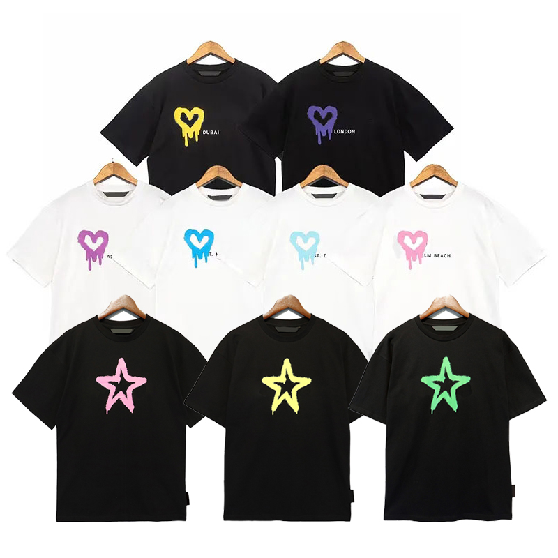 designer mens t shirt spray love heart print short-sleeved t shirt fashion angels women graphic tees, A1
designer mens t shirt spray love heart print short-sleeved t shirt fashion angels women graphic tees, A1