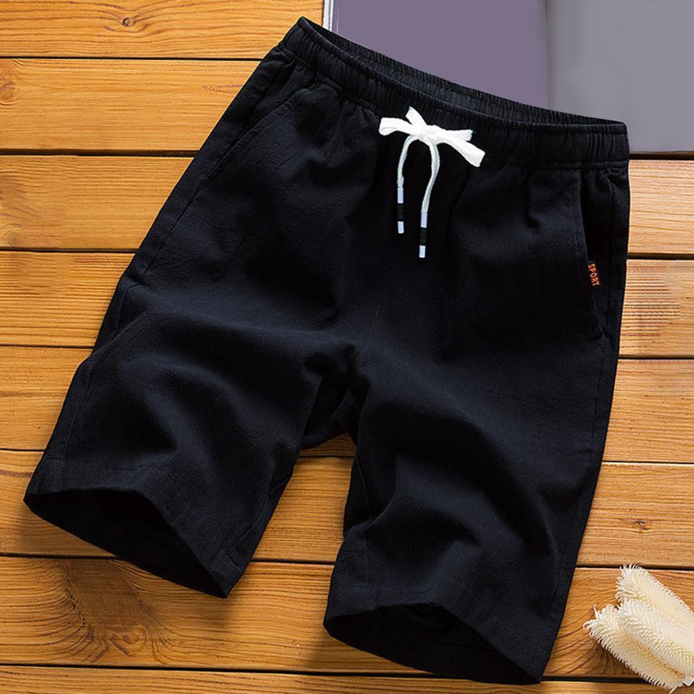 Mens Shorts Trendy Men Summer MidWaist Thin Elastic Waist Knee Length Pants Short Ice Silk 230519