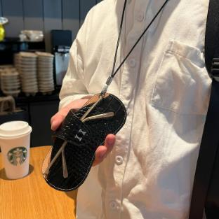 Top Leather Crocodile Pattern Glasses Case Sunglasses Buggy Bag Halter Lanyard Portable Glasses Case Myopia Glasses Protective Case