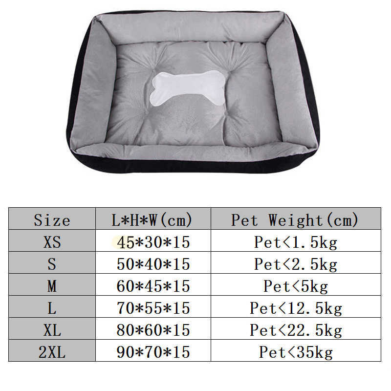 Pet kennels pens Super Soft Sofa Dog Beds Waterproof Bottom Kennel Fleece Warm Bed Mat For Large Rectangle Winter Cat House G230520