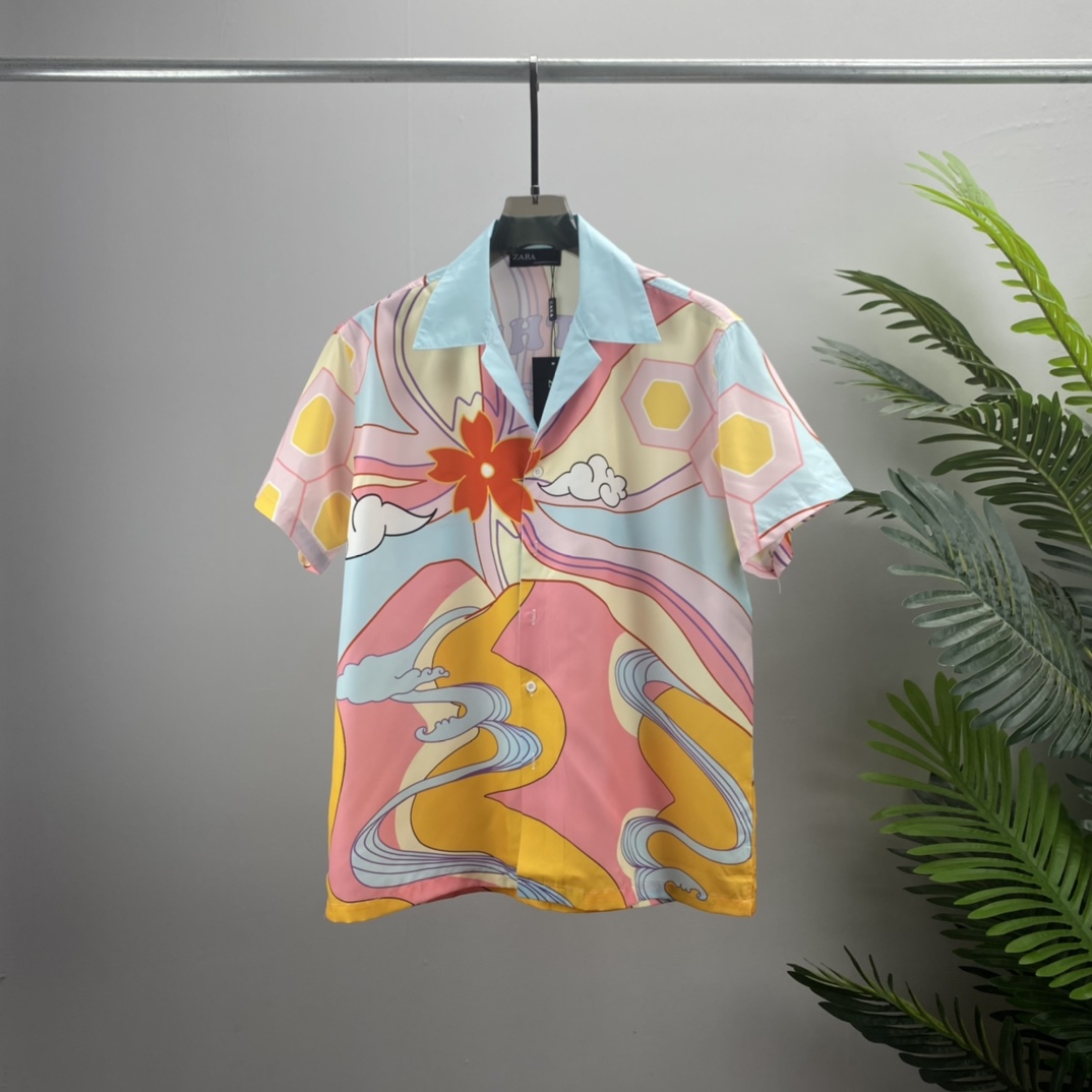 Men's designer summer short sleeve casual button up printed bowling shirt beach style breathable T-shirt clothing #107 XVVI
Men's designer summer short sleeve casual button up printed bowling shirt beach style breathable T-shirt clothing #107 XVVI