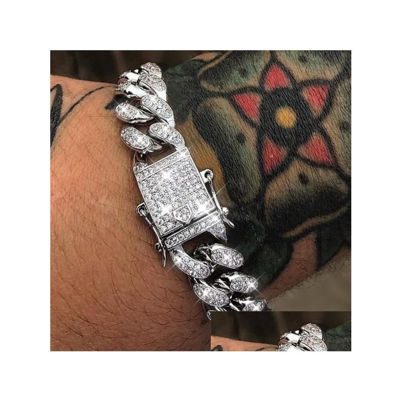 Tennis Gold Sier Bracelets Jewelry Diamond Iced Out Miami Cuban Link Chain Bracelet Mens Hip Hop Drop Delivery Dhbpo
Tennis Gold Sier Bracelets Jewelry Diamond Iced Out Miami Cuban Link Chain Bracelet Mens Hip Hop Drop Delivery Dhbpo