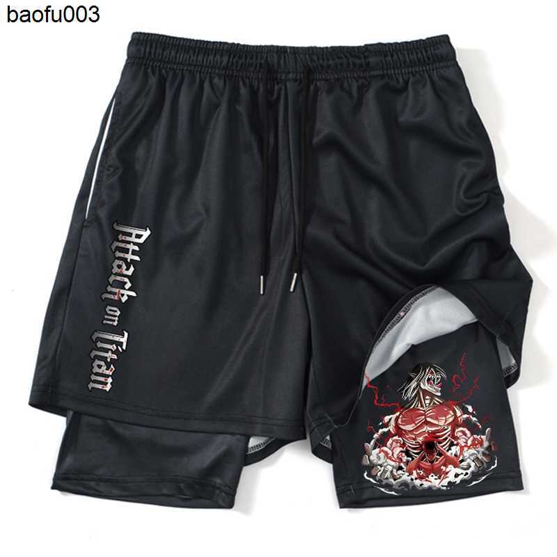 Men' T-Shirts Anime Attack on Titan Gym Shorts Black for Men 2 In1 Mesh Quick Dry Board Shorts Mens Bodybuilding Fitness Short Pants Summer J230522, Black12
Men' T-Shirts Anime Attack on Titan Gym Shorts Black for Men 2 In1 Mesh Quick Dry Board Shorts Mens Bodybuilding Fitness Short Pants Summer J230522, Black12
