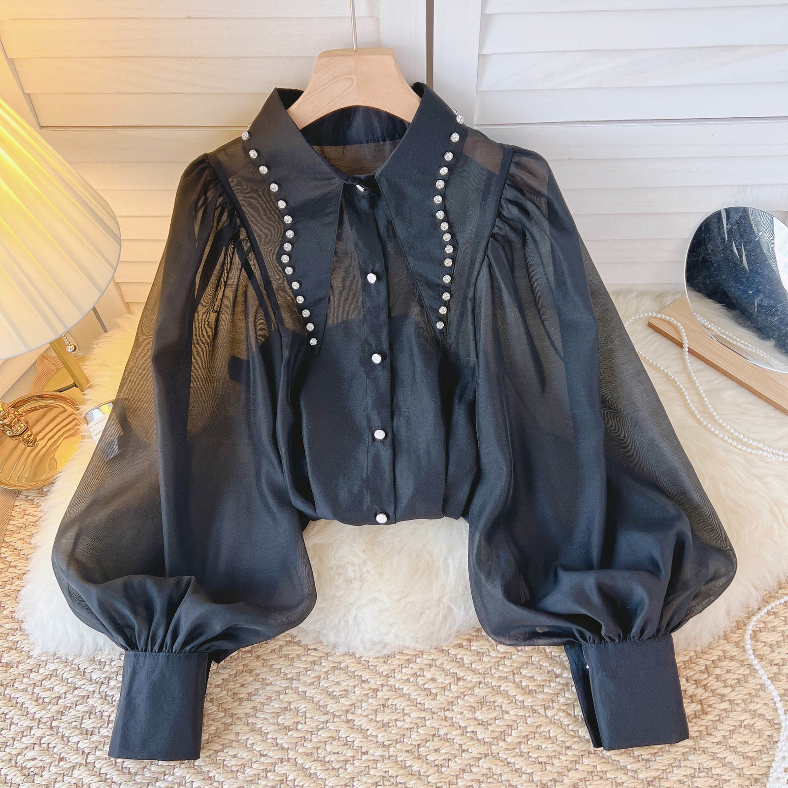 Womens Blouses Shirts long sleeve crop top blouses women shirts woman blusas korean fashion womens blusa feminina blouse vintage camisas 230519