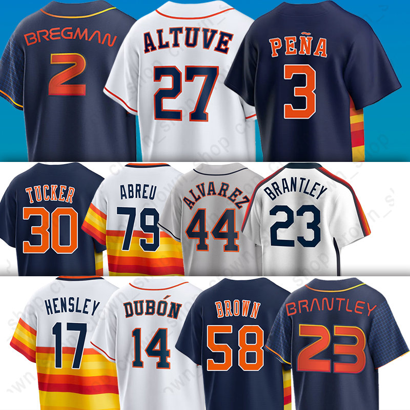 27 Jose Altuve Baseball Jerseys Astros Alex Bregman Jeremy Pena Yordan Alvarez chael Brantley Hunter Brown Framber Valdez Kyle Tucker Joe Perez Luis Garcia, Men(tai kong ren)
27 Jose Altuve Baseball Jerseys Astros Alex Bregman Jeremy Pena Yordan Alvarez chael Brantley Hunter Brown Framber Valdez Kyle Tucker Joe Perez Luis Garcia, Men(tai kong ren)