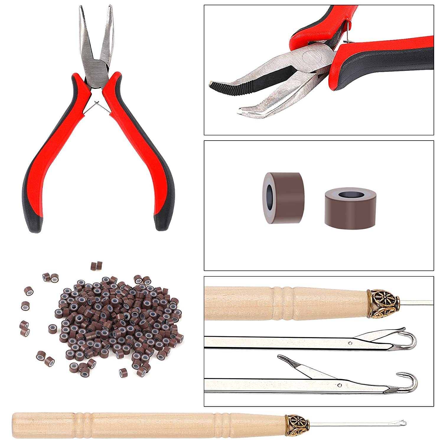 Braiders 47 Inches Hair Extension Tinsel 2400 Strands Glitter Kit for Christmas Year Halloween Cosplay Party 230520