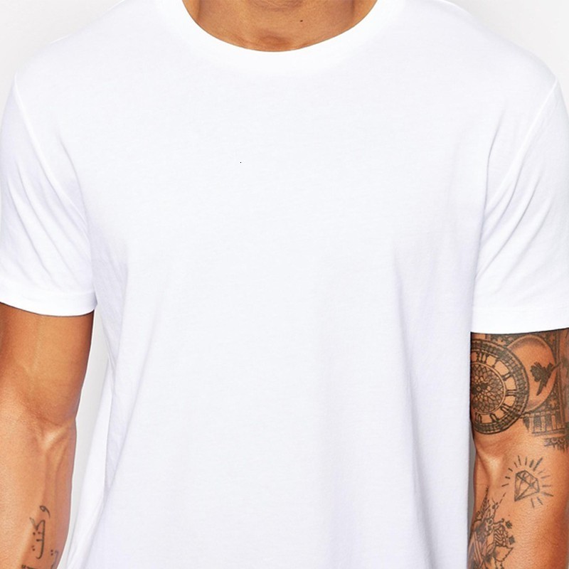 Men's T-Shirts Men's Cotton Clothing White Long T Shirt Hip Hop Men T-Shirt Long Length Man Tops Tee Long Line Tshirt For Male 230519