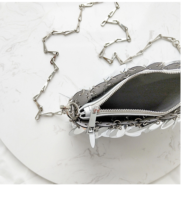 Evening Bags Sequins Handbags Silver Bag Women Small Tote Bling Fashion Lady Bucket Girls Glitter Purses 230519